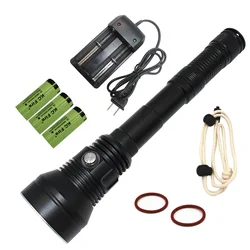 XHP70.2 LED Scuba Diving Flashlight Torch 3*26650 battery waterproof Xhp70 White Torchlight Underwater 100m Dive Light Lamp