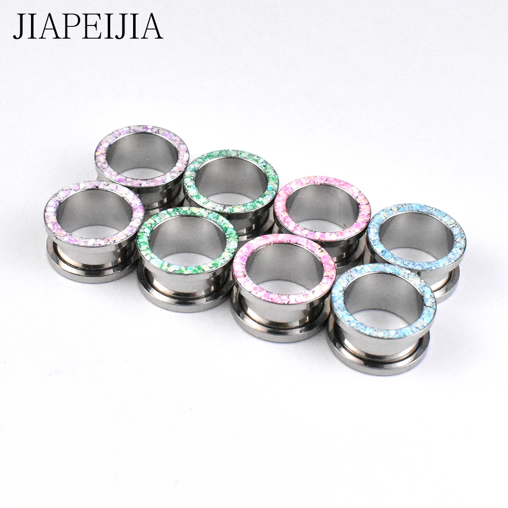 Matte Color Ear Gauges Plugs Screw Stainless Steel Hollow Ear Stretcher Tunnel Ear Piercing Jewelry 6-30mm