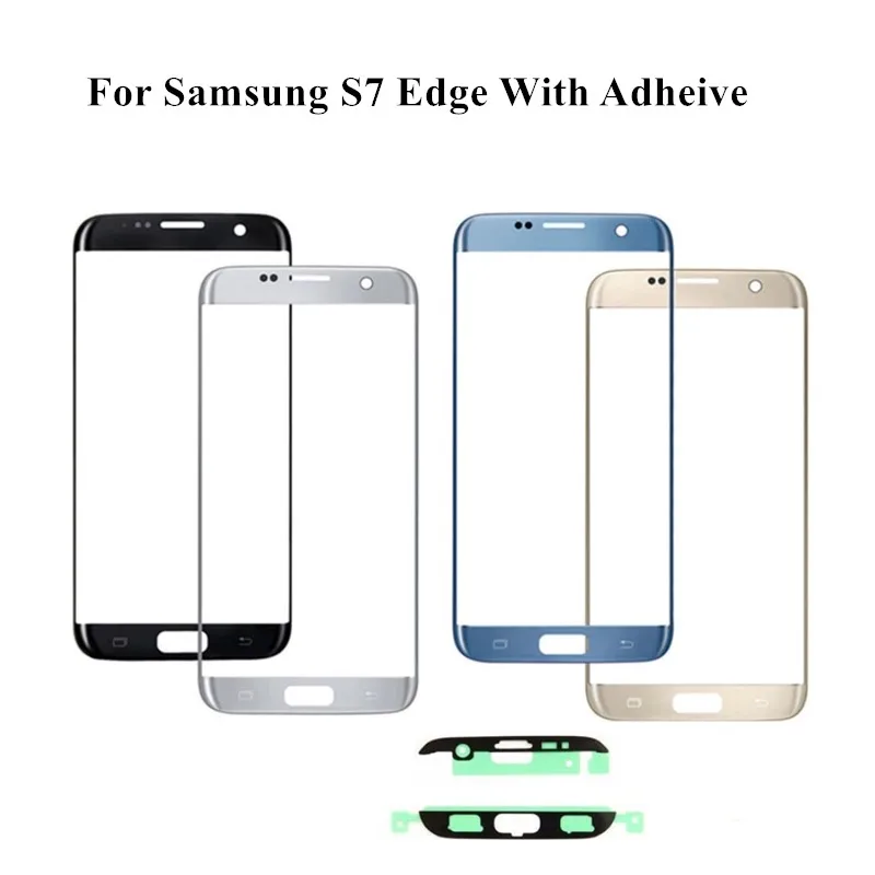 Película de vidro frontal com tela sensível ao toque para samsung galaxy s7 edge, display lcd, peça de reposição para galaxy s7 edge g935, g935f,