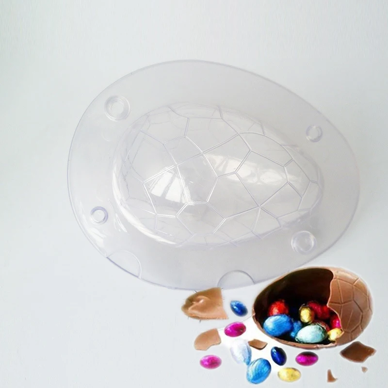 Reusable DIY Baking Craft Fondant Cake Sugar 3D Chocolate Mould Durable Dinosaur Easter Egg Shape Crystal Colorful Mold