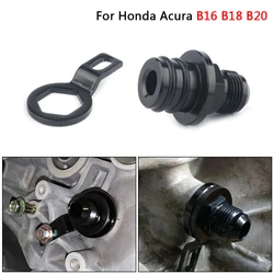 AN10 Aluminum Black Rear Block Breather Fittings Adapter Fit for Honda Acura B Series B16 B18 B20