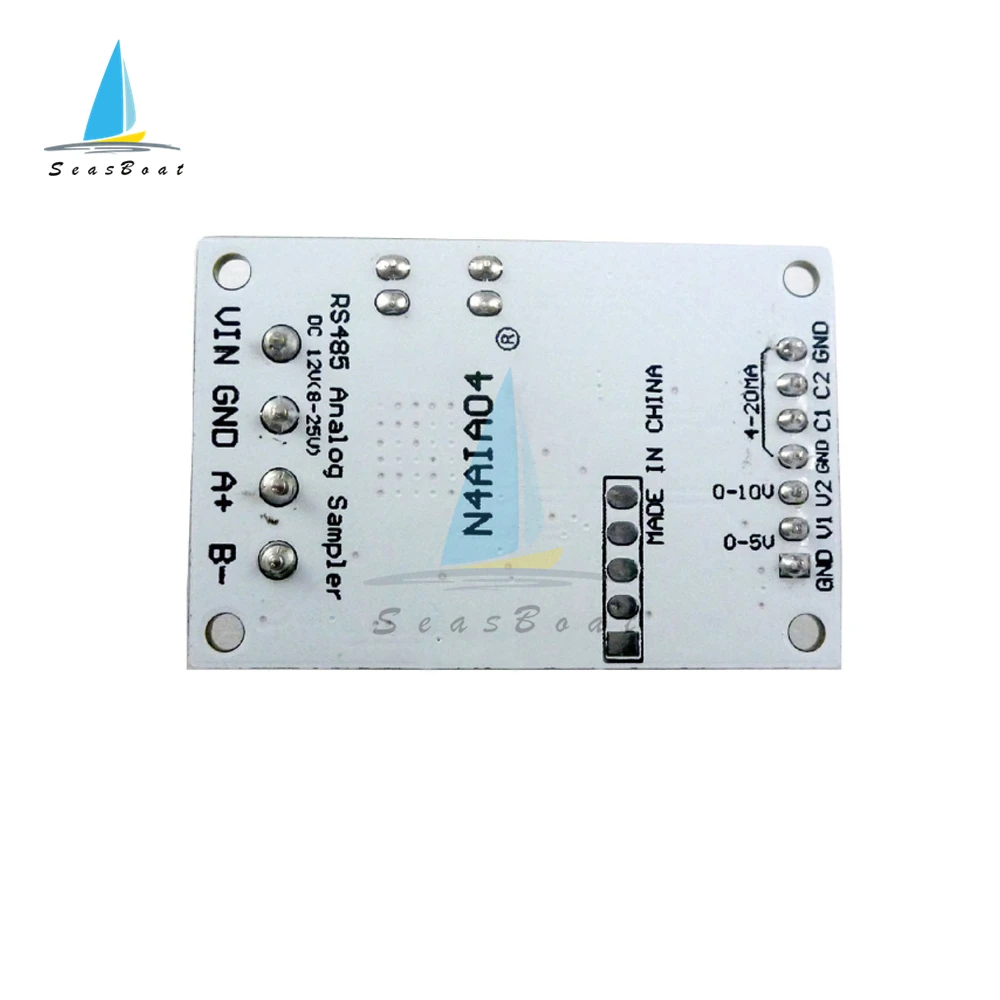 8-25v 4-20ma/0-20ma/0-5v/0-10v 4ch電圧アナログ取得rs485 Modbus rtu adcモジュール4チャンネル現在のコレクション