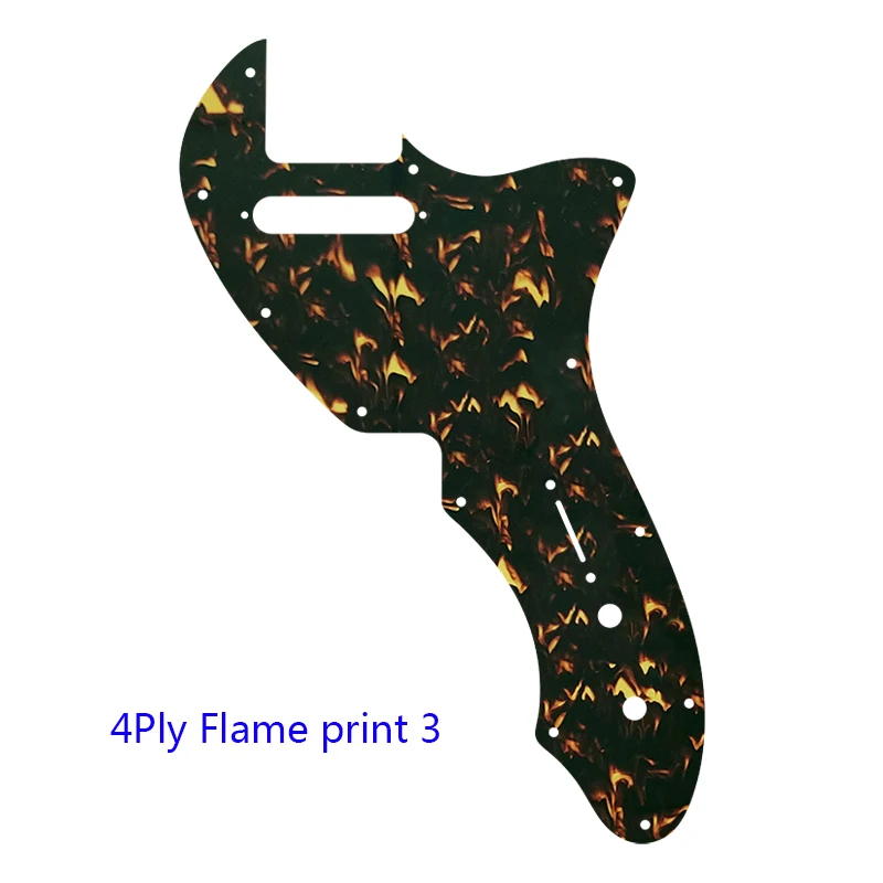 Feiman Custom Guitar Parts - For US Tele 69 Thinline Guitar Pickguard Scratch Plate, Multi Color Choice Flame Pattern