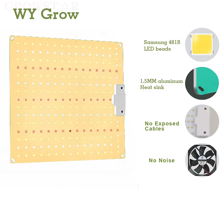 WY CN 1000W LED Growth Light, AC110V alluminio Undimable Full Spectrum Grow Lights con certificazione Rohs Fcc 3 anni di garanzia