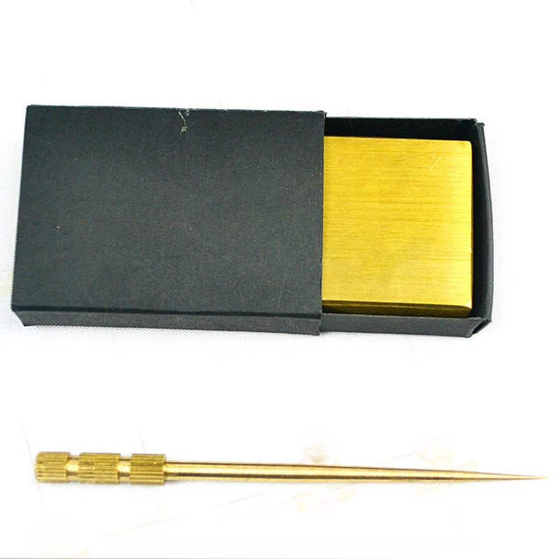 Match Box Penetration Magic Tricks Close Up Needle Thru Match Box Stage Street Magic Props Gimmick  Illusion  Accessories