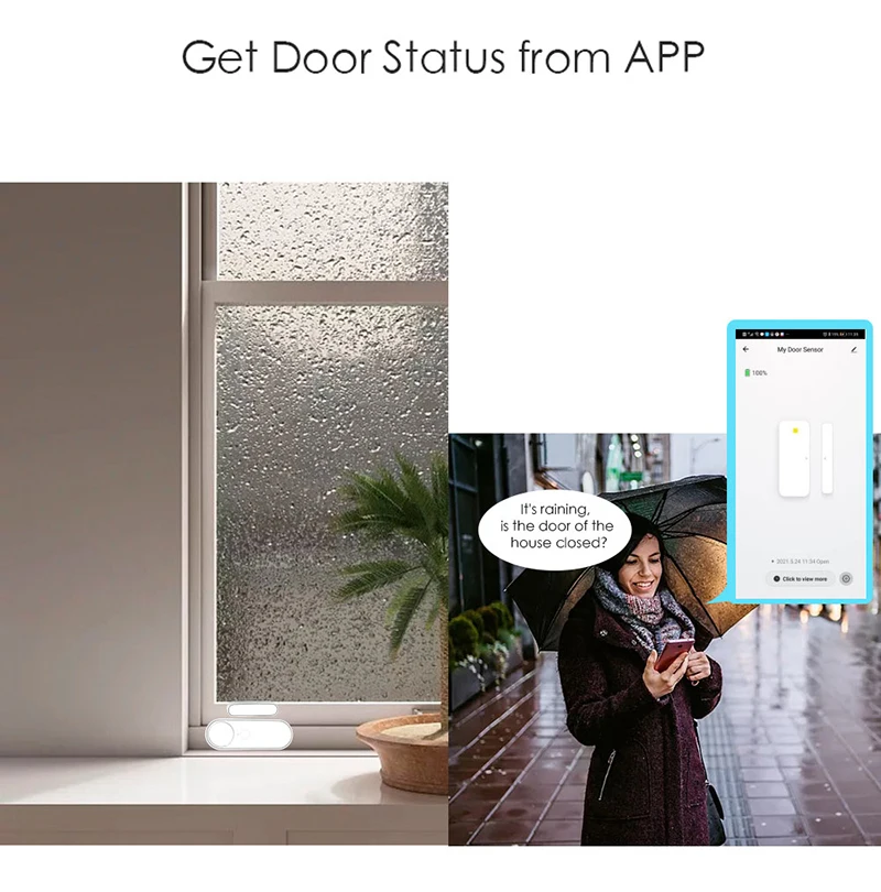 جديد Tuya مستشعر الباب الذكي 90DB إنذار بصوت عال واي فاي كاشف باب النافذة المنزل الذكي إنذار العمل مع أليكسا جوجل الحياة الذكية