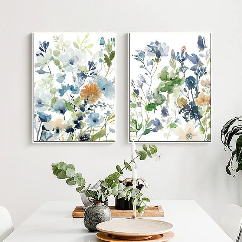 Vintage Flowers Wall Posters Pictures, Canvas Interior Paintings, Scandinavian Decor Art, New Store Home Decoration
