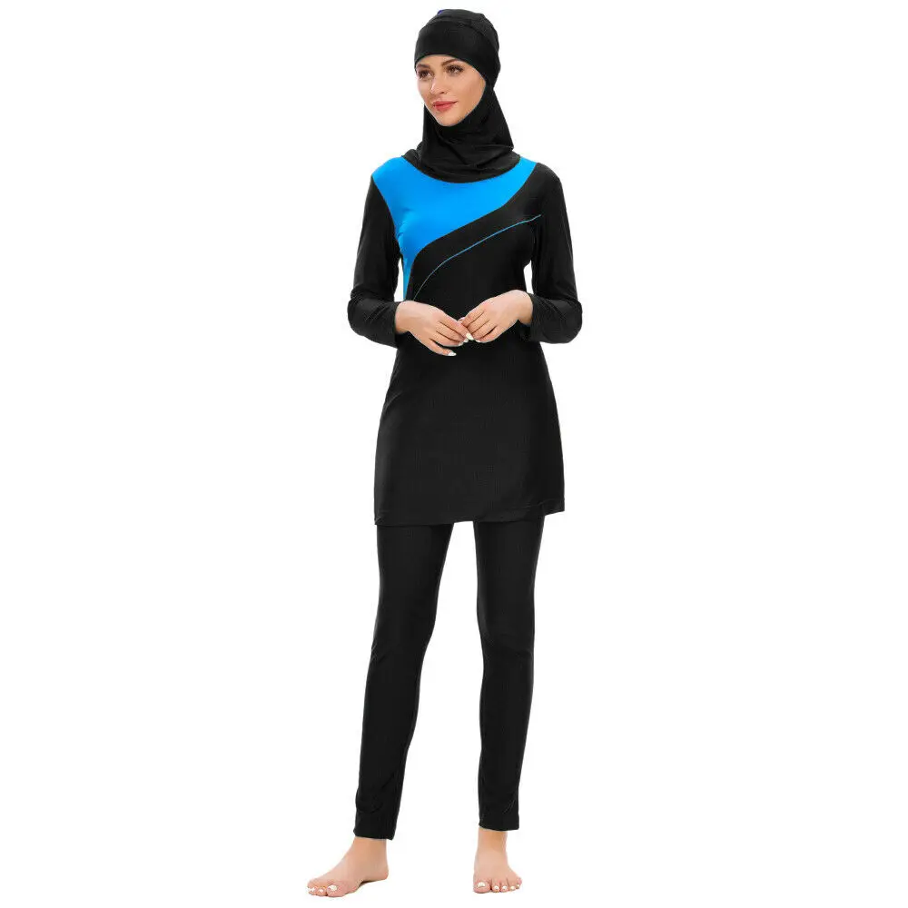 Maillot de bain pour femmes musulmanes, couverture complète, burkini modeste, bikini islamique, haut hijab, pantalon de bain, olympiques de natation, vêtements de plage