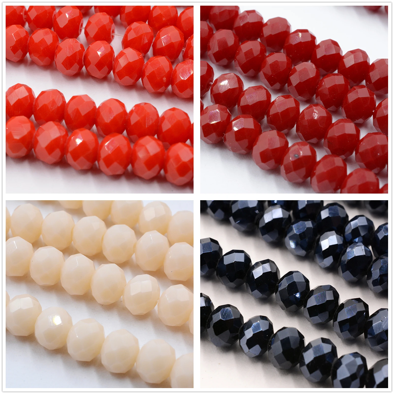 Sale Porcelain Dark Red 4mm 6mm 8mm Rondelle Austria Crystal Beads Charm Glass Beads Loose Spacer Bead for DIY Jewelry Making