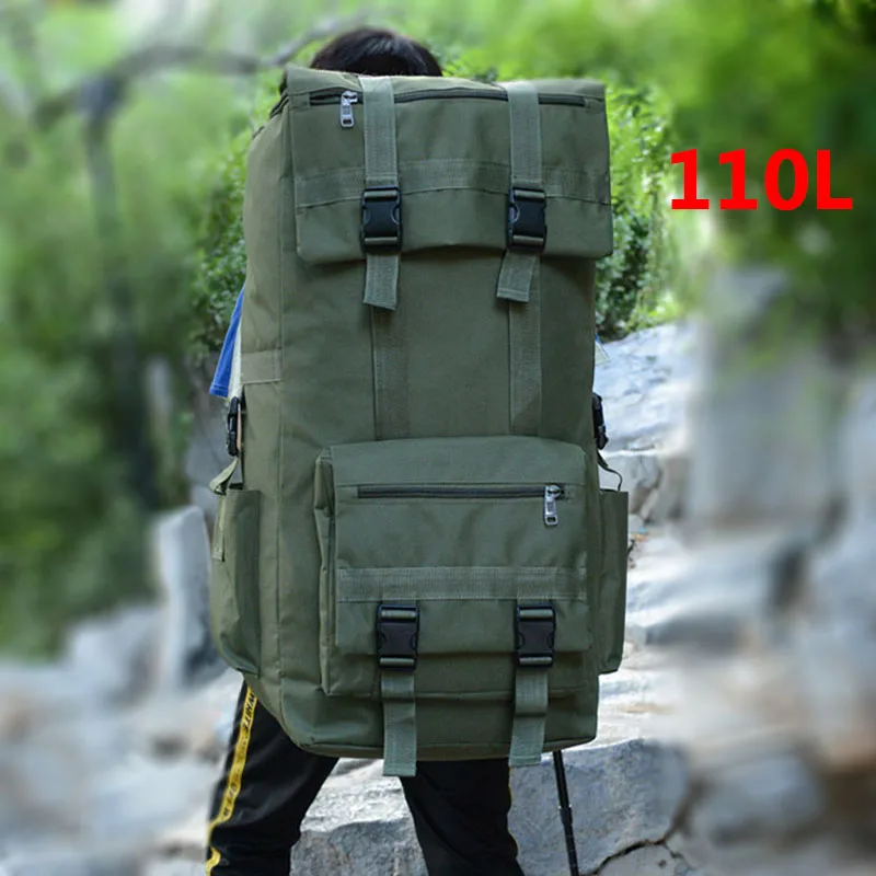 110L Men Hiking Bag Camping Backpack Men Large Outdoor Climbing Trekking Travel Rucksack Tactical Bags Luggage Bag