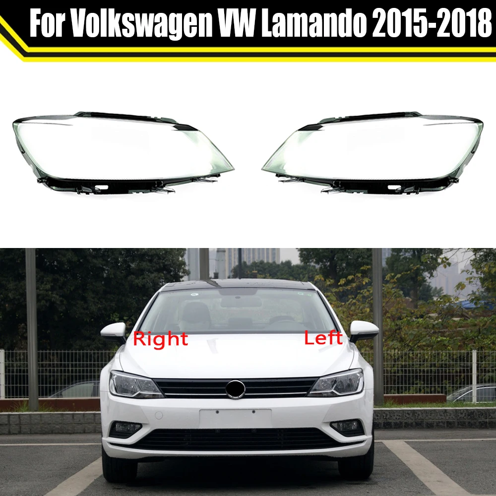 

Auto Clear Lamp Shade Headlamp Lampcover Car Headlight Cover Lens Shell Light Case For Volkswagen VW Lamando 2015~2018 Halogen