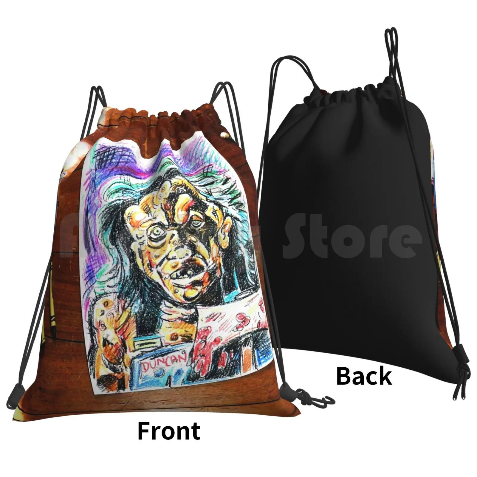 Crowley Backpack Drawstring Bag Riding Climbing Gym Bag Hatchet Horror Cinema Film Movies