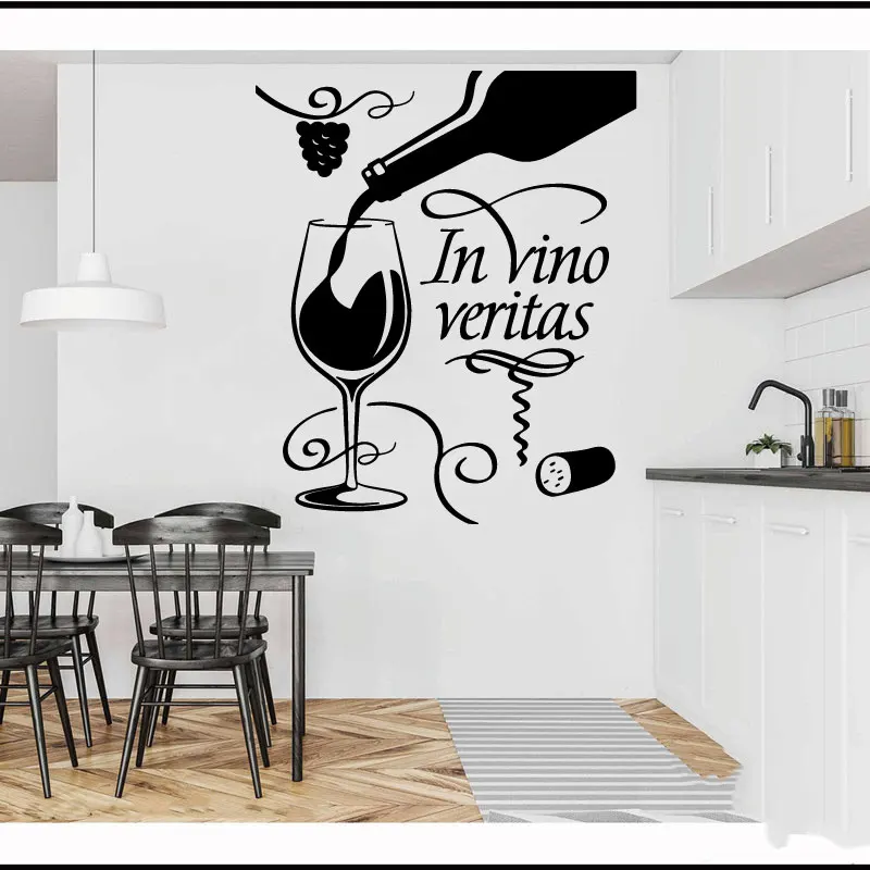 Vintage Vinyl Wall Sticker Western Restaurant Showcase Dress Up Home Living Room Kitchen Cabinet Wine Cellar Vinyl Decal C18