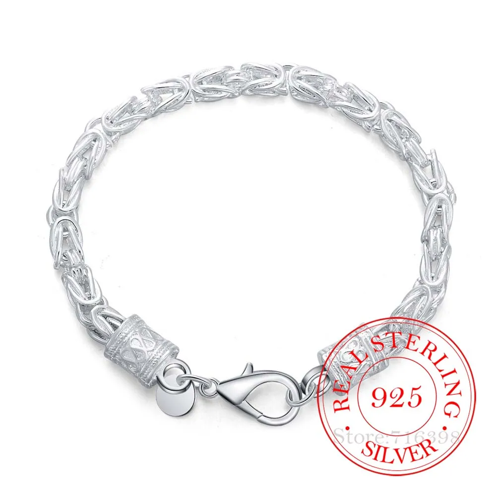 925 Sterling Silver Bracelet Korean Classic faucet Charm Bracelets & Bangles Chains For Men and Women Fine Jewelry Party Gift