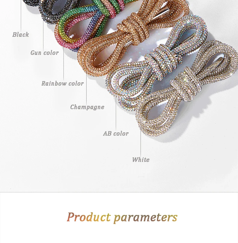 1 Stück runde Strass-Schnürsenkel, Regenbogen-Diamant-Schnürsenkel, Sneaker-Schnürsenkel, Kordelzug, DIY-Hosen-, Hoodie-, Kleid- und Gürtelzubehör – Detail 8