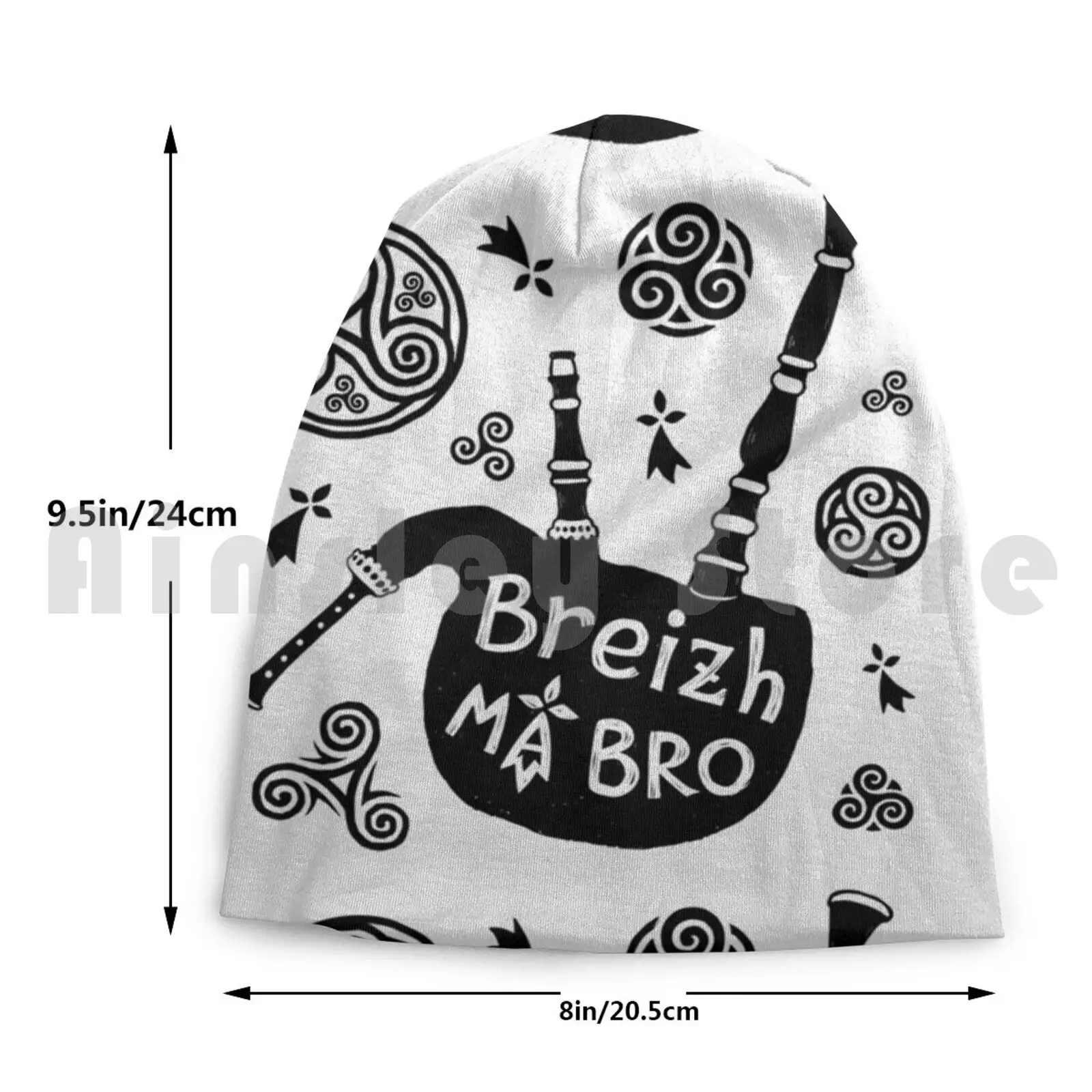 Breizh , Ma Bro! Beanies Pullover Cap Comfortable Bretagne Breton Breizh Ma Bro Brittany Cornemuse Biniou Triskel image 6