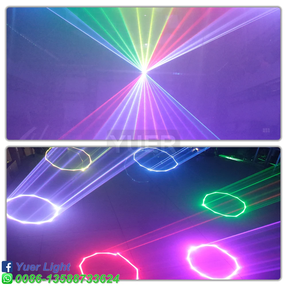 10W Full Color RGB Pattern Scanning Effect Light Stage Projector DMX512 Music Control DJ Disco Party Prom Bar Club Dance Floor