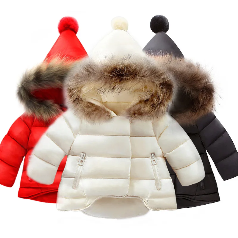 

Thick Cotton Padded Down Children Outwear Girl Baby Coat Parkas Vetement Enfant Fille Hooded Toddler Children's Winter Jackets