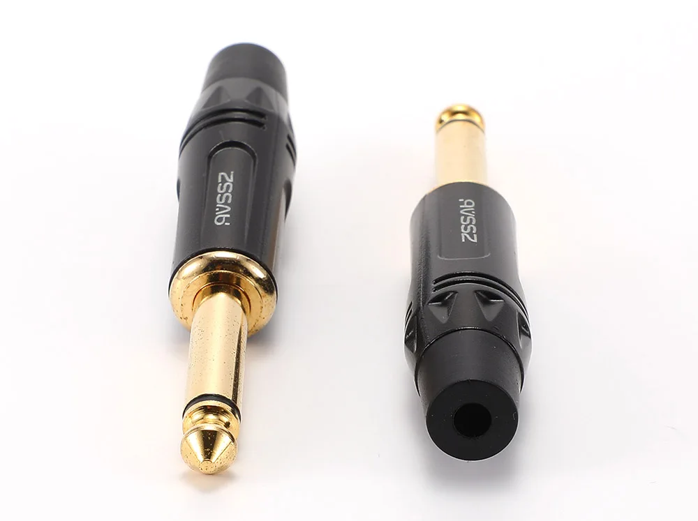 6,35/6,5 TS Mono TRS Stereo 2/3 Kern Schweißen Stecker Gitarre Kabel Musical Instrument Audio Mikrofon Kabel Gerade kopf Ellenbogen Stecker – Detail 28