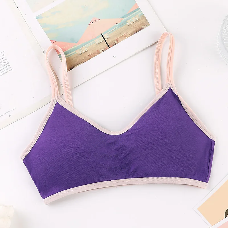 New Women\'s Cotton Underwear Tube Tops Sexy Color Matching Bra Fashion Sports Comfort Tank Up Girl Suspender Underwear Lingerie