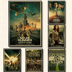 Movie series The Maze Runner poster Jet Li wall decorative painting retro adventure kraft paper retro poster art painting