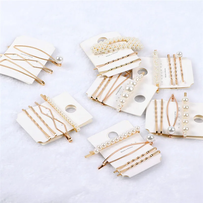 3Pcs/Set Women Pearl Metal Hair Clips Bobby Pin Barrette Hairpin Hair Styling Accessories Tools Headdress New Arrival