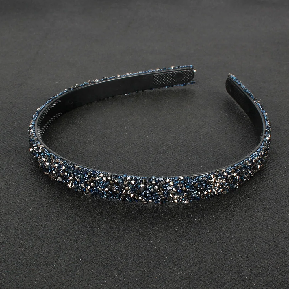 Headdress Women Rhinestones Luxury Crystal Simple Pearl Headbands Hair Hoop Hair Accessories Crystal Hairbands