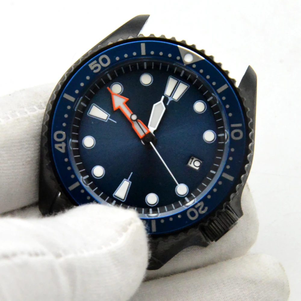 relógio masculino automatic mechanical wristwatch genuine automatic movement blue aseptic dial SKX007 self-winding movement NH35