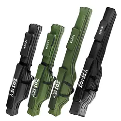 PROXPE Multifunction Fishing Bag Storage Fishing Rod Thickening Oxford Cloth Collapsible Outdoor Sports Fishing Pole Bag 2/3Laye