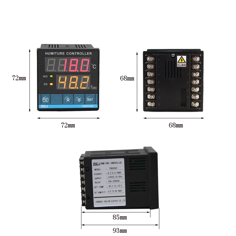 New type TDK0302 Temperature and humidity controller digital display TDK0302 humiture controller in stock