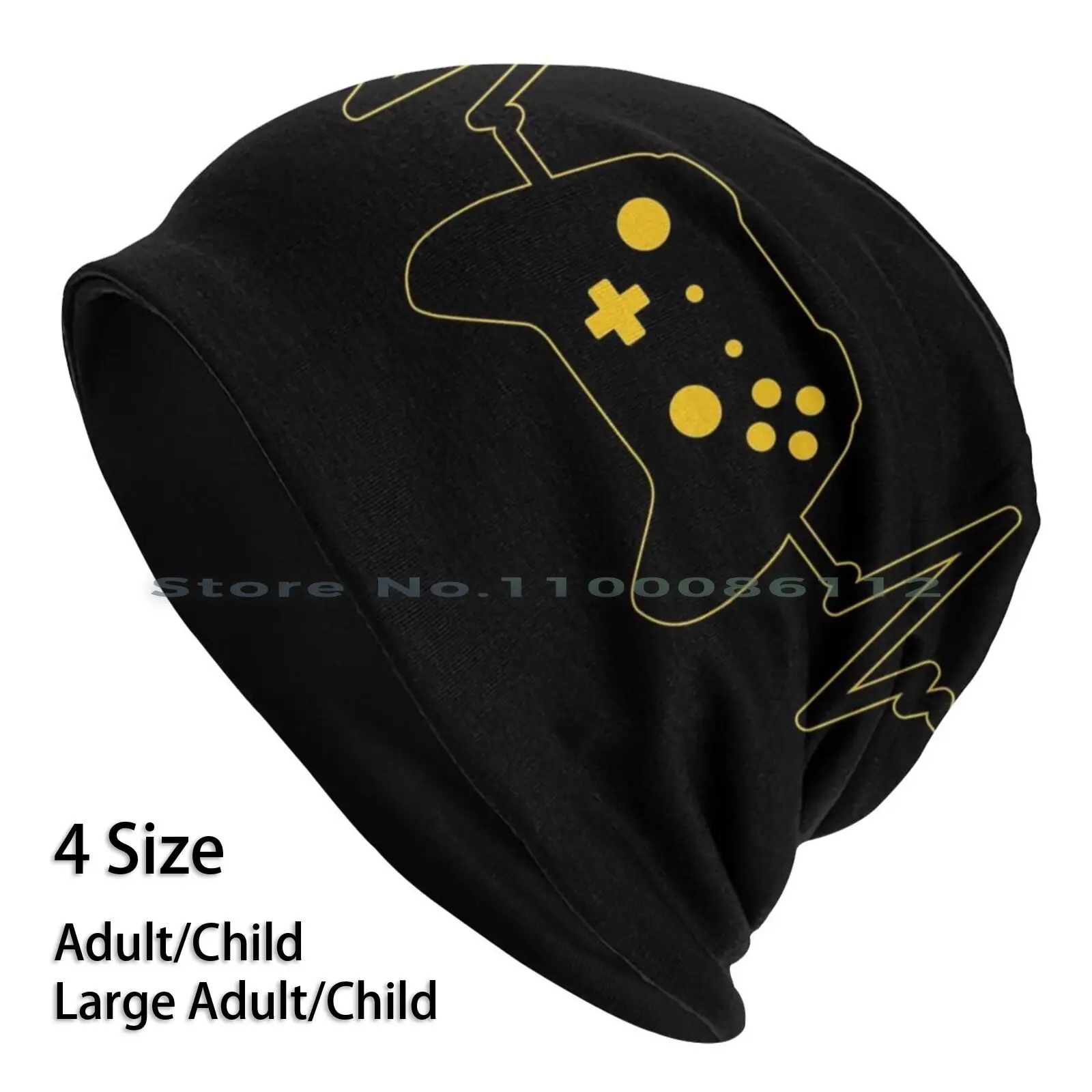 Gamer Heartbeat-Gaming Video Games Controller Beanies Knit Hat Gamer Slave Humor Quota Video Games Computer Console Controller