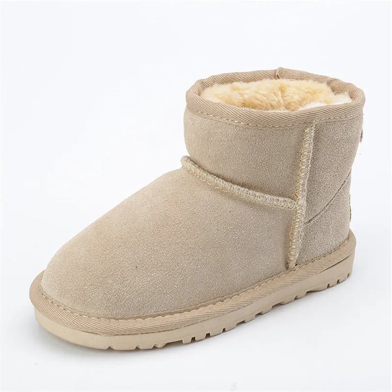 Classic Girls Boys Winter Snow Boots Warm Winter Flat Shoes 2022 New Arrival Australian Children 100% Genuine Leather Shoes