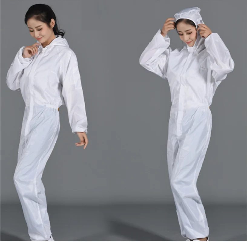 Woman men dust proof anti-static working suits uniforms Coveralls workshop painting clean room garments dust-free clothes set