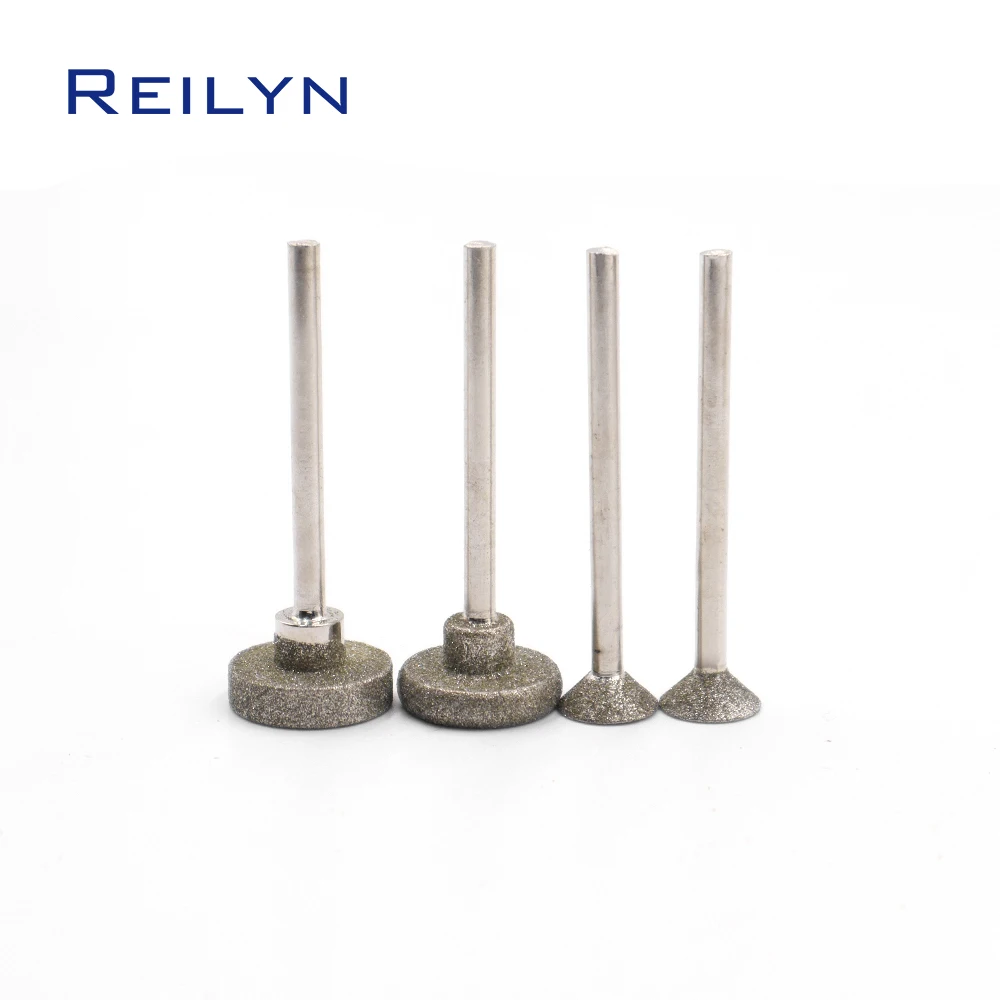 50pcs Diamond Grinding Bits 120#/80# grinding bits 3.17mm Diamond Polishing Head Grinding Burr for Stone Metal Working
