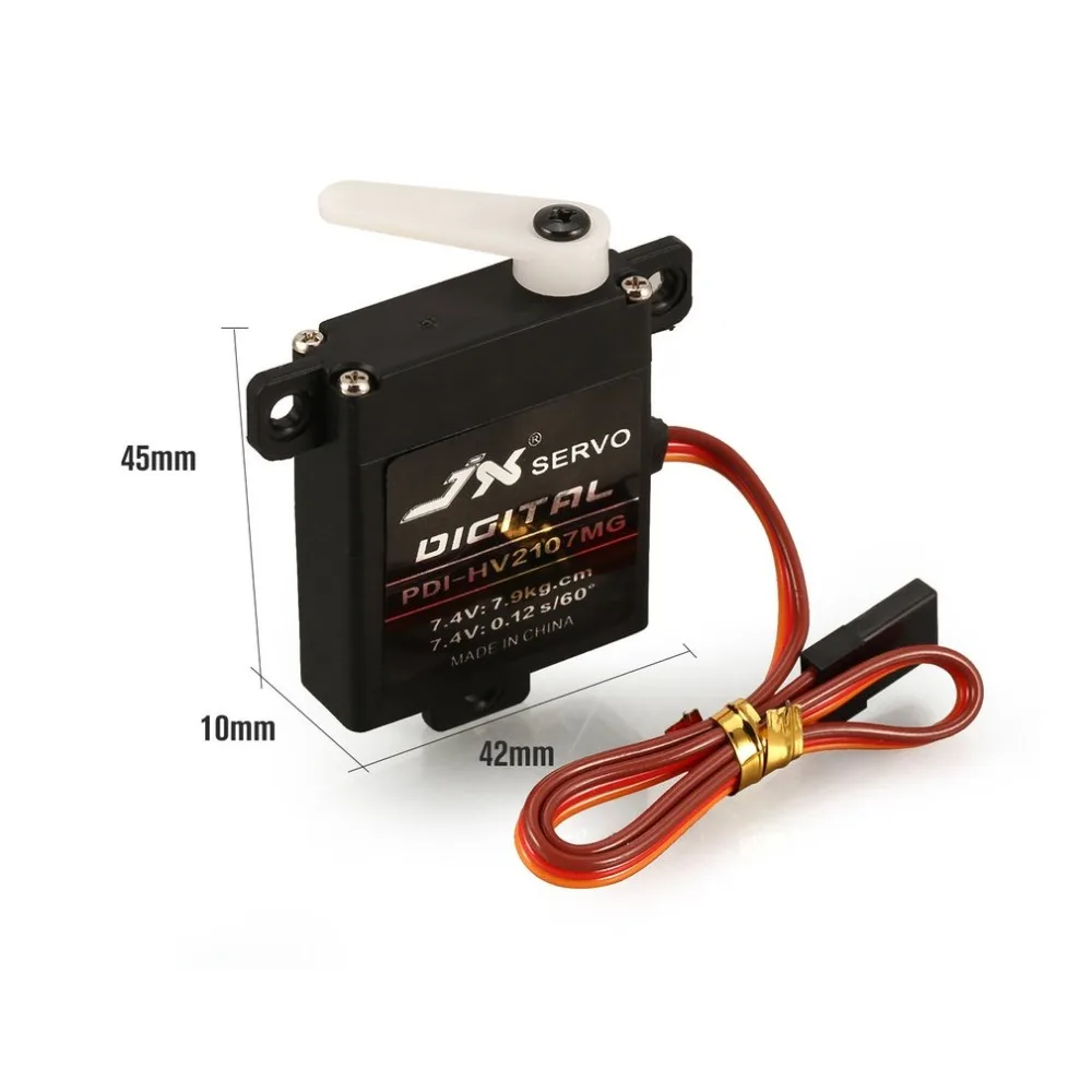 4PCS JX PDI-HV2107MG 7,9 kg Lenkung Drehmoment Mini Digital Metall Getriebe Core Servo für RC Festen Flügel flugzeug Flugzeug