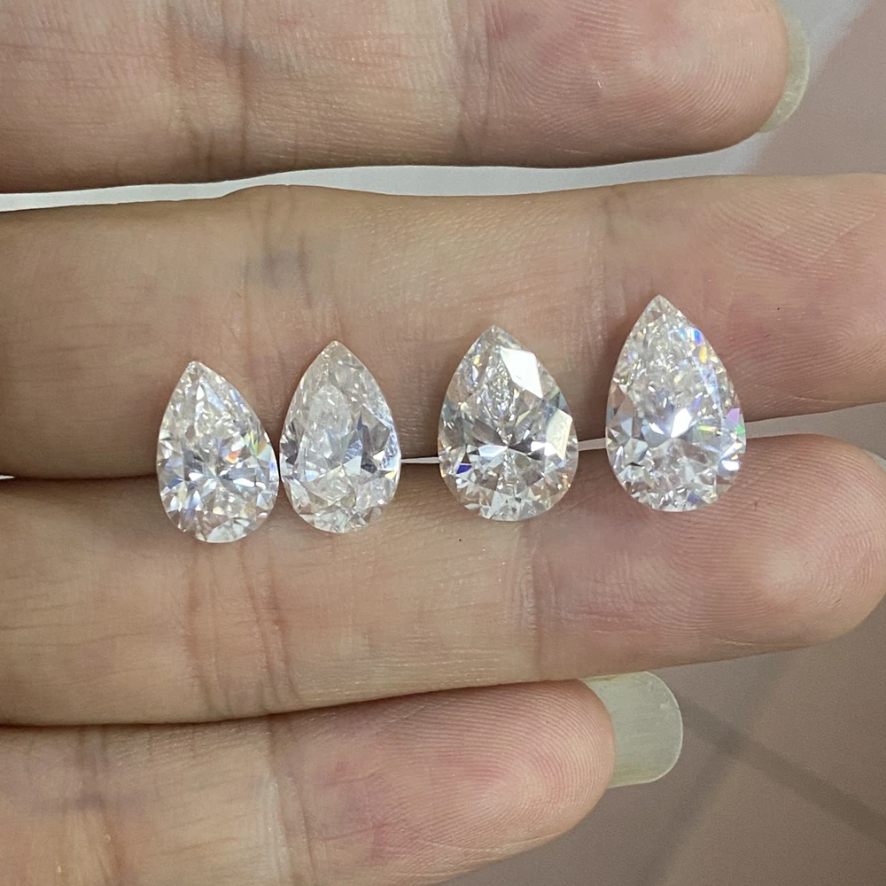 Meisidian Excellent Cut  D VVS 9x13mm 5 Karat Lengthen Water Drop Pear Diamond Moissanite Pirce Per  Carat