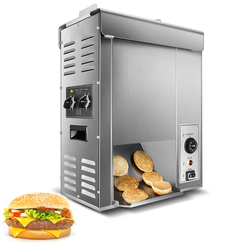 

Commercial Vertical Hamburger Baking Machine Bake Burger Machine Automatic Hamburger Equipment 1600W