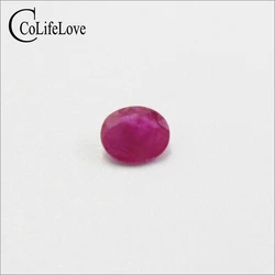 100% Natural Ruby Loose Gemstone 4mm*5mm and 5mm*6mm Real I Grade Ruby Pink Color Translucent Ruby for Jewelry Shop