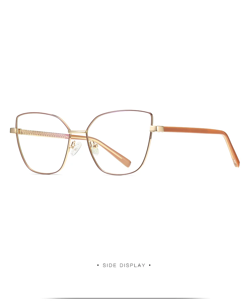 Mode Frauen Katzenauge Vollrand Legierung Brille Rahmen für weibliche verschreibung pflicht ige Brillen optische Brille für Frau – Detail 20