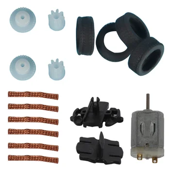 الكهربائية Scalextric فتحة السيارة سباق 1/43 دليل المحرك والعتاد الإطارات ترس المحرك فرش مجموعة الإكسسوارات لأجزاء أطفال كاريرا