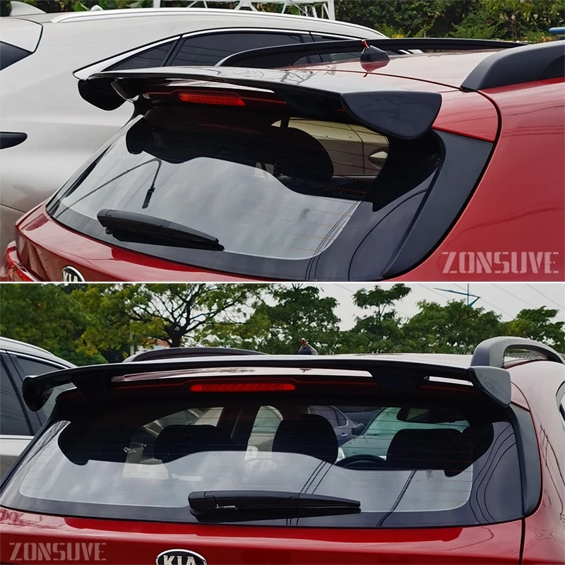 For KIA Ceed 2012-2014 Spoiler ABS Plastic Hatchback Roof Rear Wing Body Kit Accessories