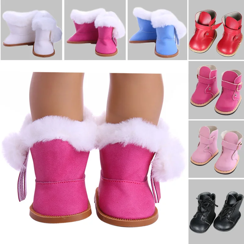 7cm Doll Shoes Doll Boots Plush Snow Panda For 18 Inch American&43Cm Baby Reborn Doll Accessories Our Generation Girl`s Toy Gift