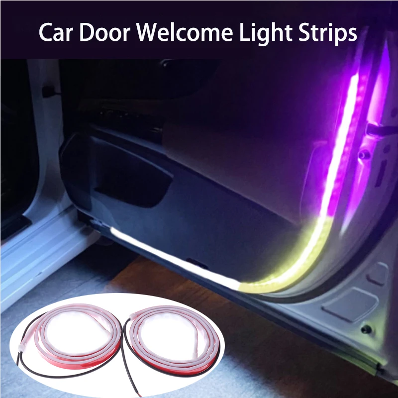 

2021 NEW Car Door Welcome Strips Strobe Light For Chevrolet Cruze Aveo Captiva Lacetti TRAX Sail Epica Lada Granta Kalina Priora