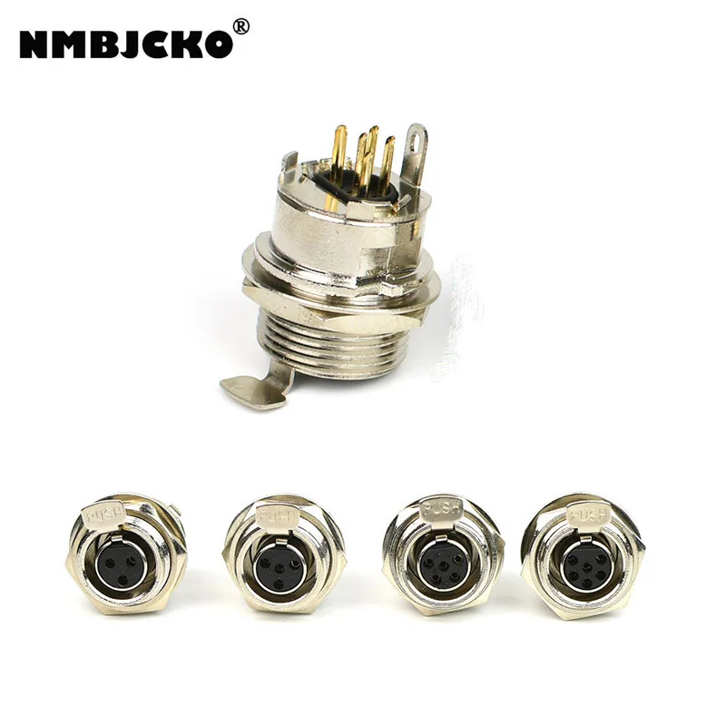 

High quality 25pcs/lot Mini XLR Chassis Panel Mount XLR Female 3PIN/4PIN/5PIN/6PIN connector