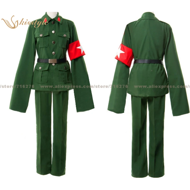 

Kisstyle Fashion Hetalia: Axis Powers China Wand Yao Dark Green Uniform COS Clothing Cosplay Costume,Customized Accepted