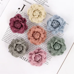 5Pcs 5.5CM Artificial Microfiber Flowers Eco-friendly Flower Head For Wedding Decor DIY Christmas Party Accessories Fake Flower