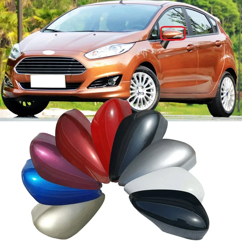 Roavia Car Outside Rearview Mirror Cover Cap Wing Door Side Mirror Cover Shell Housing For Ford for Fiesta MK7 2008-2017