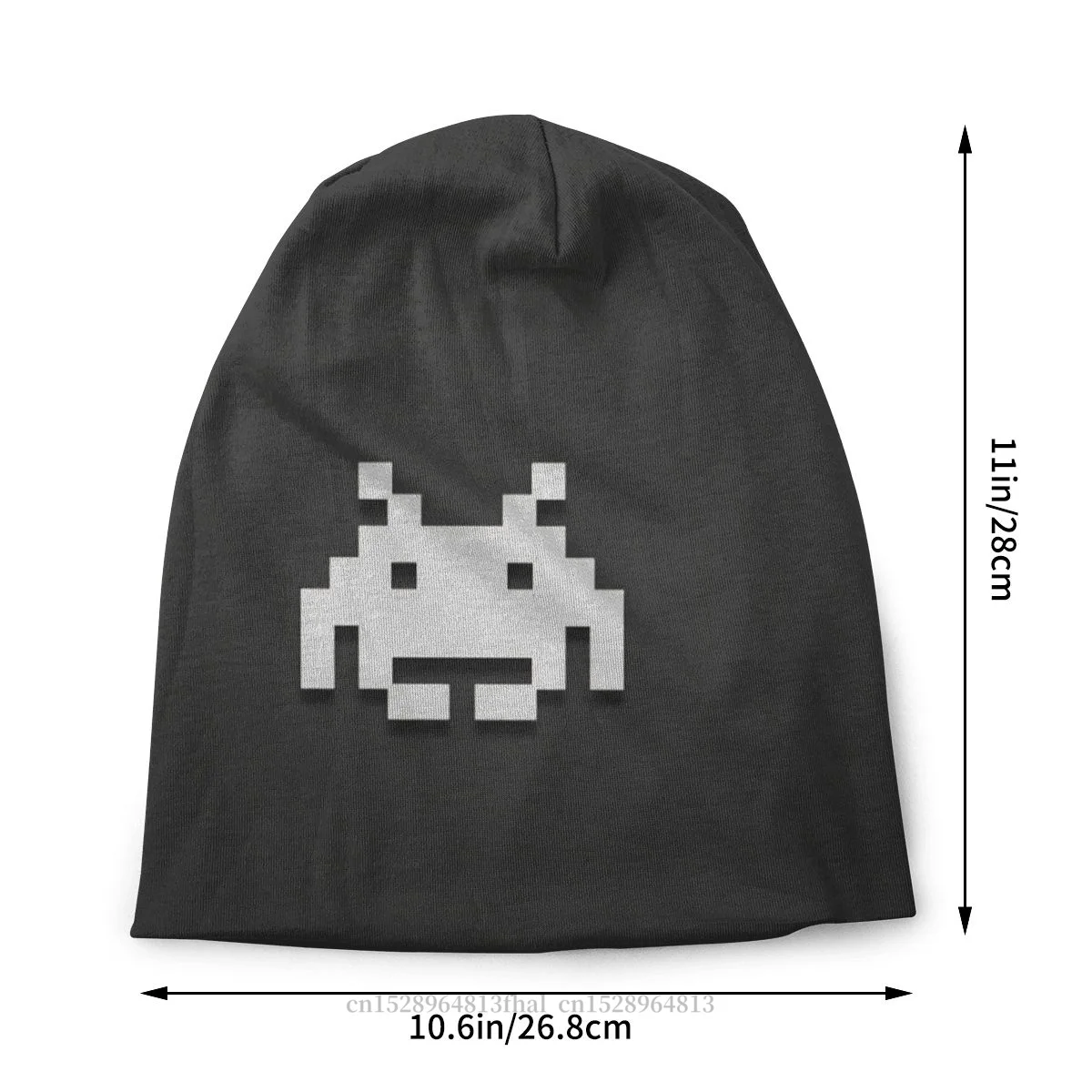 Retro Game Skullies Beanies Caps Space Invaders Black Knitted Hat Winter Warm Bonnet Hats Men Women's Street Ski Cap