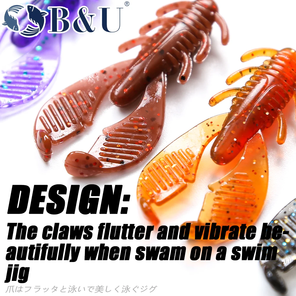 B&U 50mm Craws: Señuelo vinilo lubina trucha - imagen 3