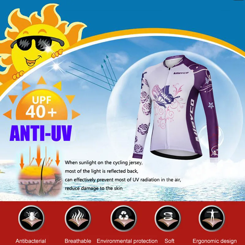 Frauen Radfahren Jersey Langarm Mtb Fahrrad Kleidung Fahrrad Radfahren Radfahren Set Quick Dry Ciclismo Ropa Bisiklet Kleidung Pro Anzug – Detail 2